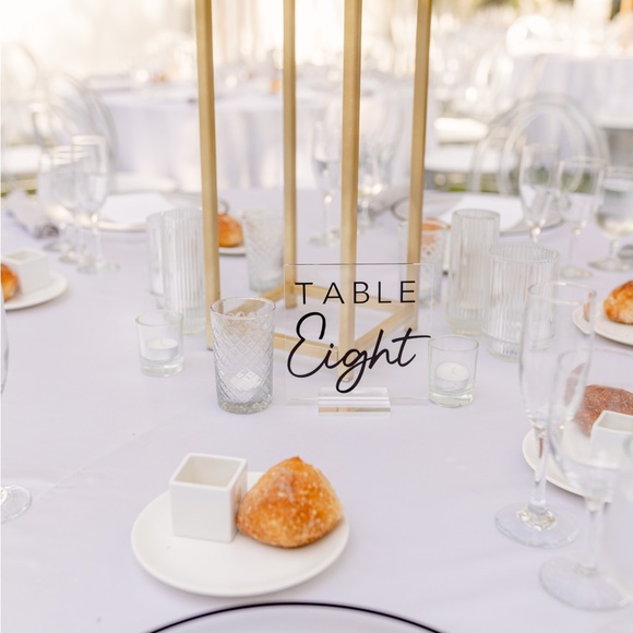 Wedding Handmade Elegant Acrylic Black Table Numbers - Picture 2 of 11